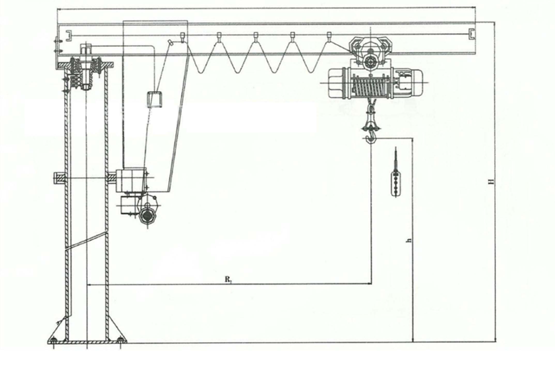 BZD型起重機(jī)，懸臂吊，懸臂起重機(jī)，定柱式起重機(jī)，起重機(jī)，定柱式懸臂起重機(jī)，定柱式懸臂吊<m met-id=26 met-table=product met-field=keywords></m>